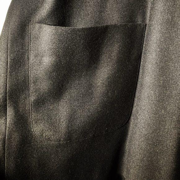 CIMONE vintage 100% black wool coat size L - Picture 5 of 9